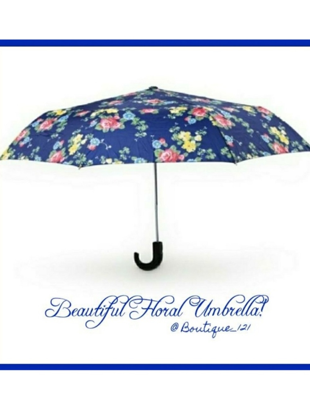 New Floral Umbrella w/ Matching Cover!